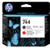 Tete HP 744 Noir Mat - Rouge