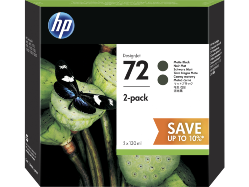 PACK X 2 Cartouches d'encre HP 72 noir mat - 130 ml
